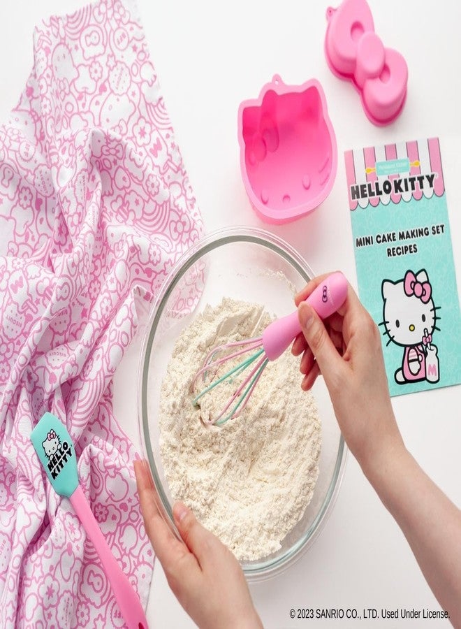 Handstand Kitchen Hello Kitty Cake Baking Set with Kitty Face and Bow Mini Cake Molds and More - Image 3